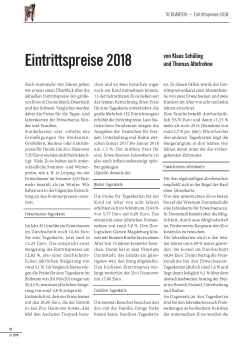 Eintrittspreise 2018 (9 Seiten) - Buchtipps (3 Seiten) - Meldungen (3 Seiten) - Rätzool (2 Seiten, Heft 2-2018)